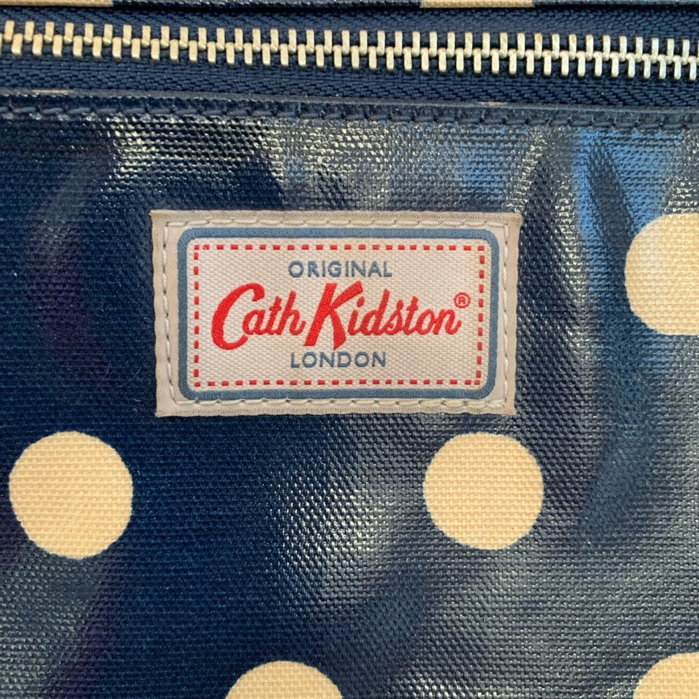 Cath Kidston London Adorable Navy with Beige Dots Shoulder Bag